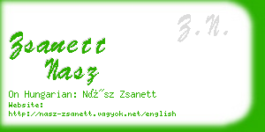 zsanett nasz business card